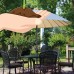 Abba Patio 8.5-Ft Round Parasol Patio Umbrella with Push Button Tilt and Crank, 24 Steel Wire Ribs, UV Resistant Fabric, Turquoise   565564101